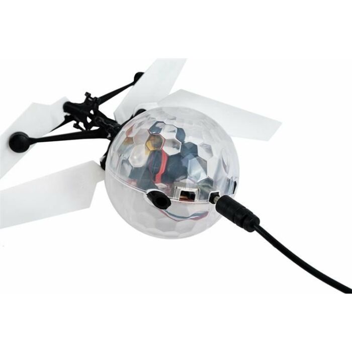 Repülő diszkógolyó LED drón - USB