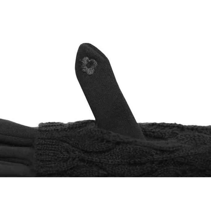 Univerzális szürke/fekete érintőképernyős kesztyű, extra hővédővel (Unisex)
