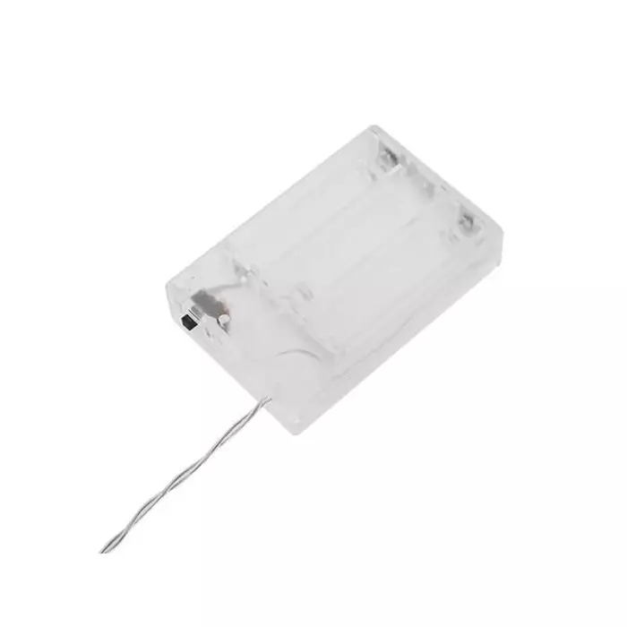 Mini izzó hatású elemes LED fénysor (20 LED, meleg fehér)