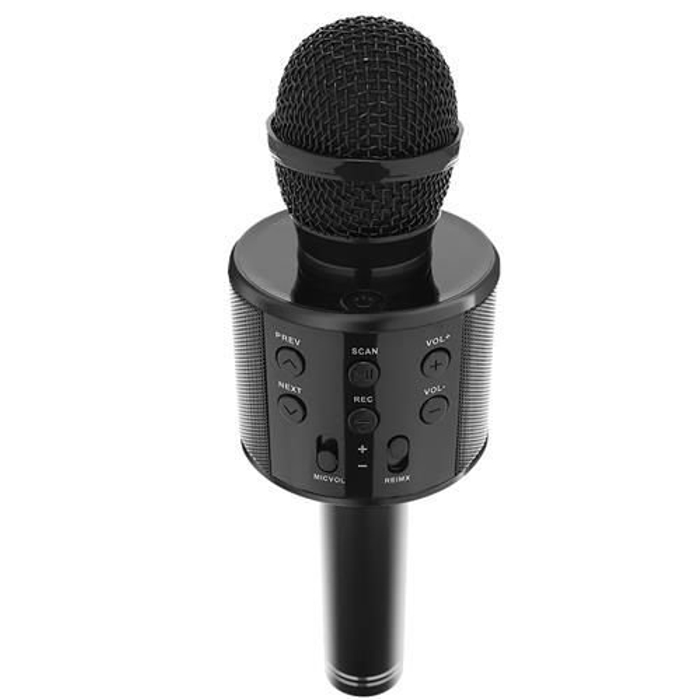 Vezeték nélküli karaoke mikrofon Bluetooth hangszóróval (fekete)