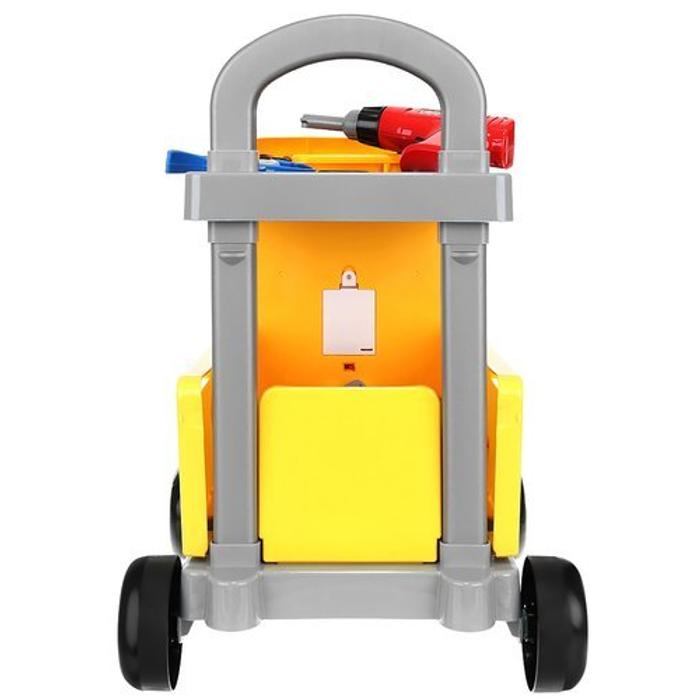 Gyerek szerszámoskocsi szerszámokkal és elektromos csavarozóval