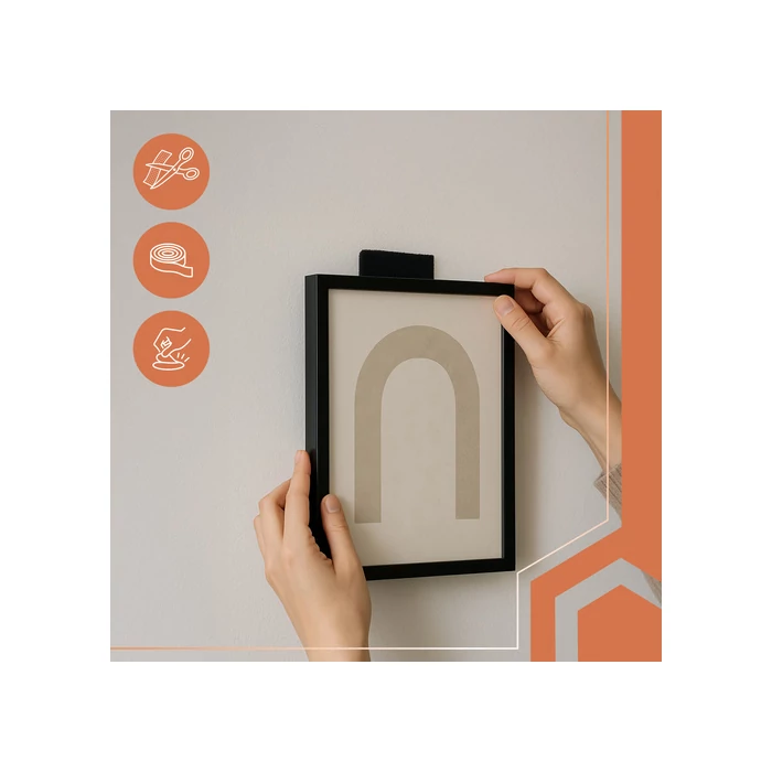 Öntapadó tépőzár szalag 5mx2,5cm fekete