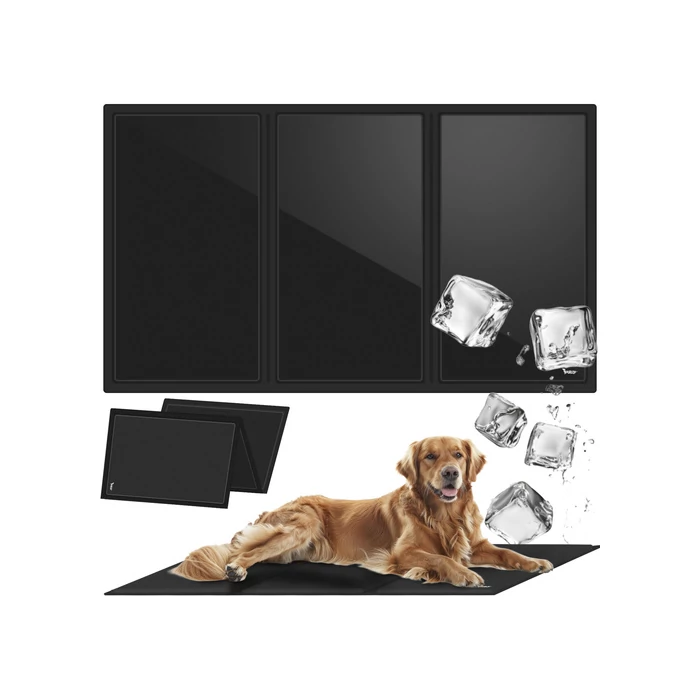 Hűtőszőnyeg állatoknak - fekete, 110x70cm