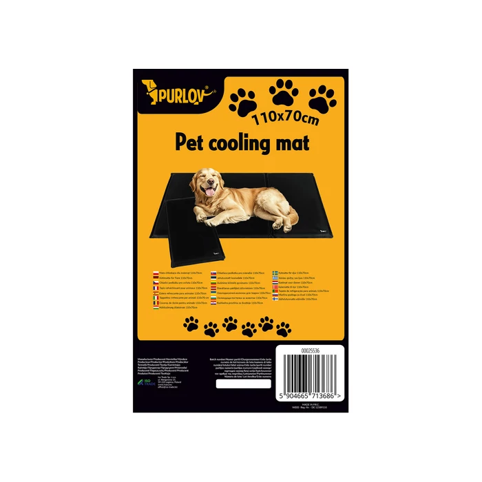 Hűtőszőnyeg állatoknak - fekete, 110x70cm