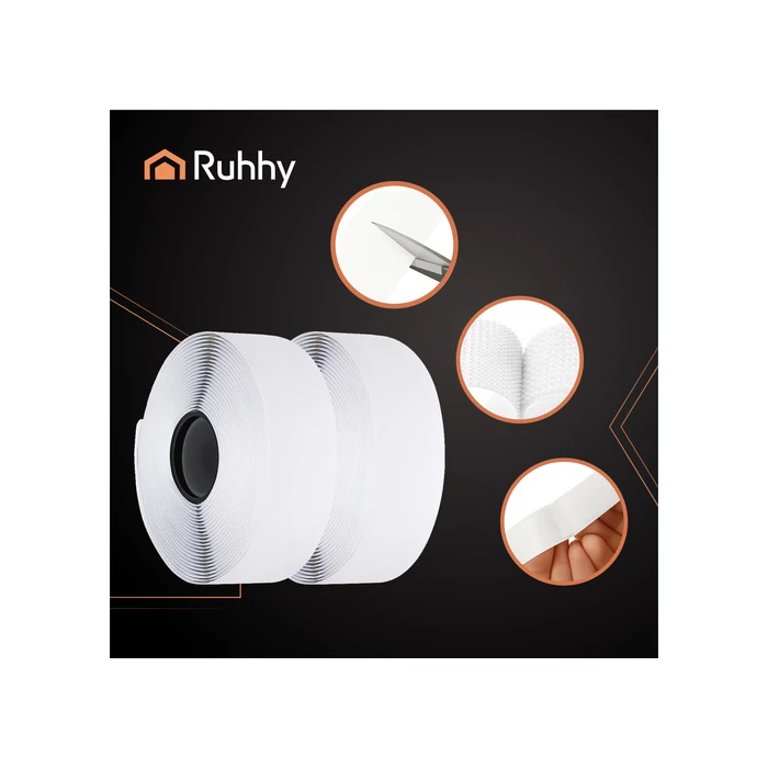 Öntapadó tépőzár szalag 5mx5cm fehér