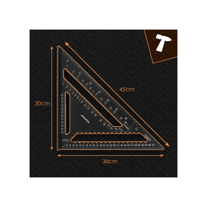 Derékszögű ács vonalzó