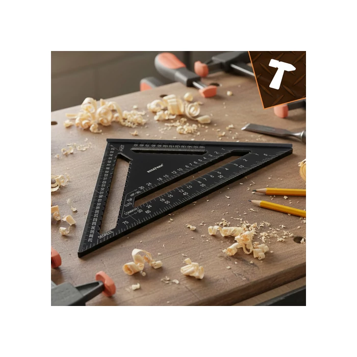 Derékszögű ács vonalzó