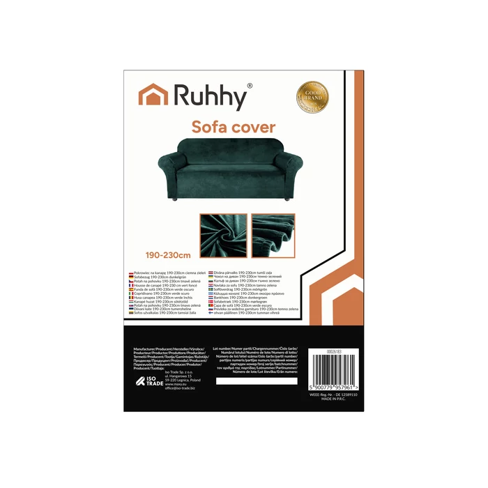 Kanapéhuzat 190-230cm zöld