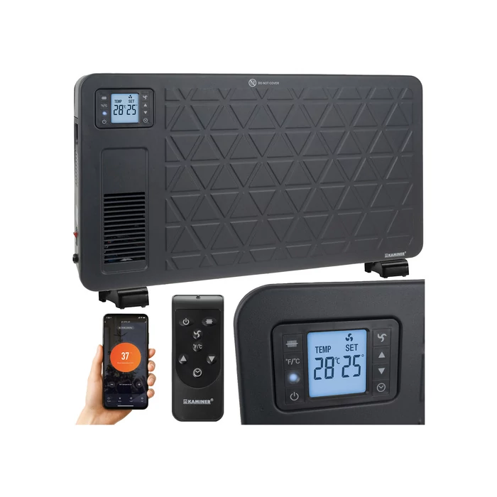 Elektromos fűtőtest - fekete