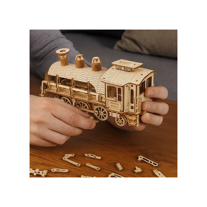 3D fa gőzmozdony puzzle