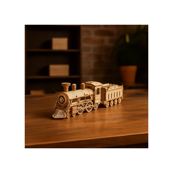 3D fa gőzmozdony puzzle
