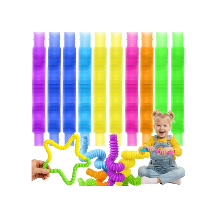 Színes rugalmas csövek - 10 db-os készlet