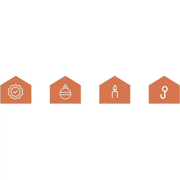 Karácsonyi lámpa - barna