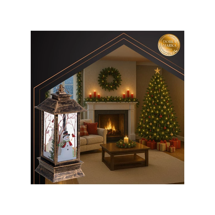 Karácsonyi lámpa - barna