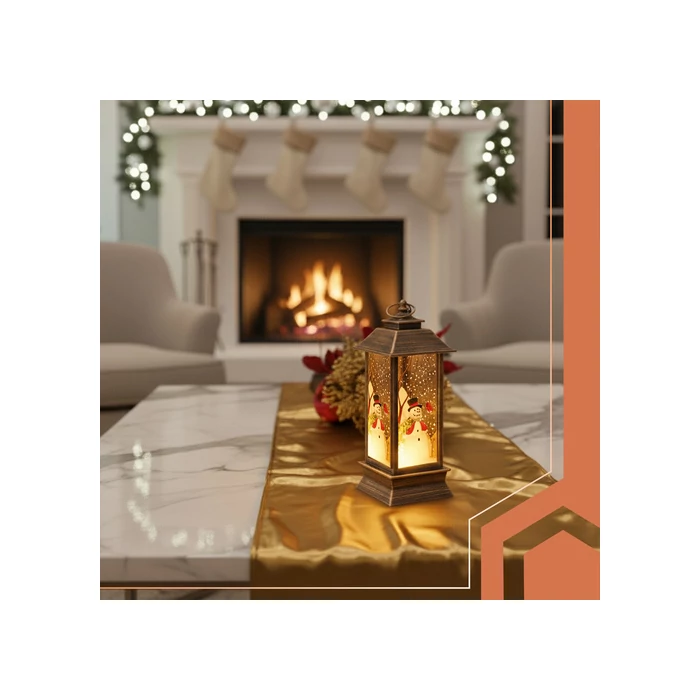 Karácsonyi lámpa - barna