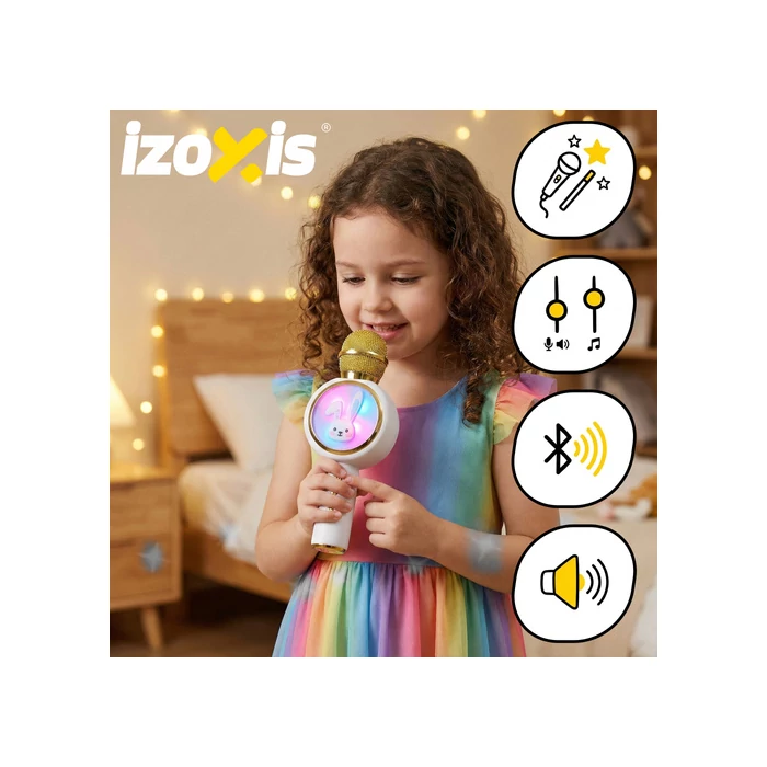 Vezeték Nélküli Karaoke Mikrofon - Fehér