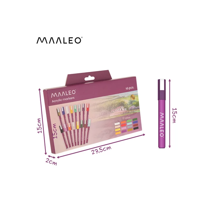 16 db-os akril filctoll készlet