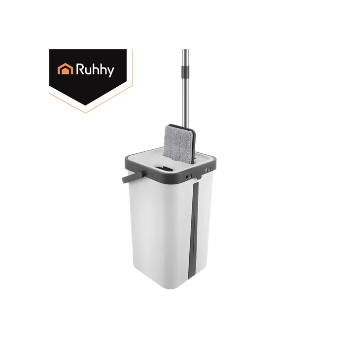 Kétkamrás felmosó szett 11 L vödörrel és mopfejekkel