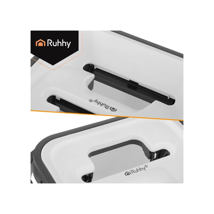 Kétkamrás felmosó szett 11 L vödörrel és mopfejekkel