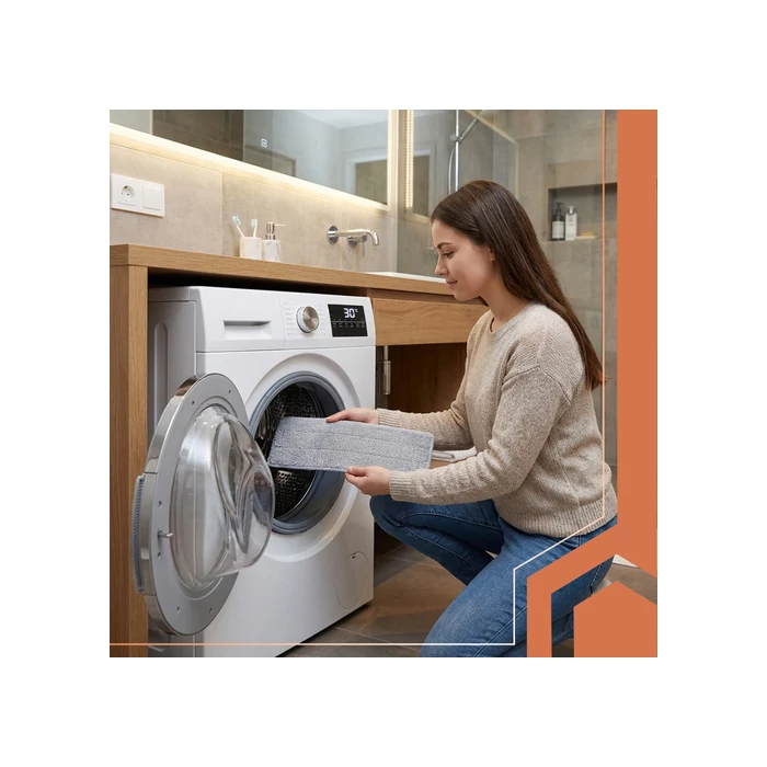 Kétkamrás felmosó szett 11 L vödörrel és mopfejekkel