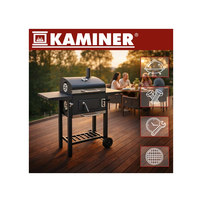 Kerti grill fedővel 105x110x50cm 