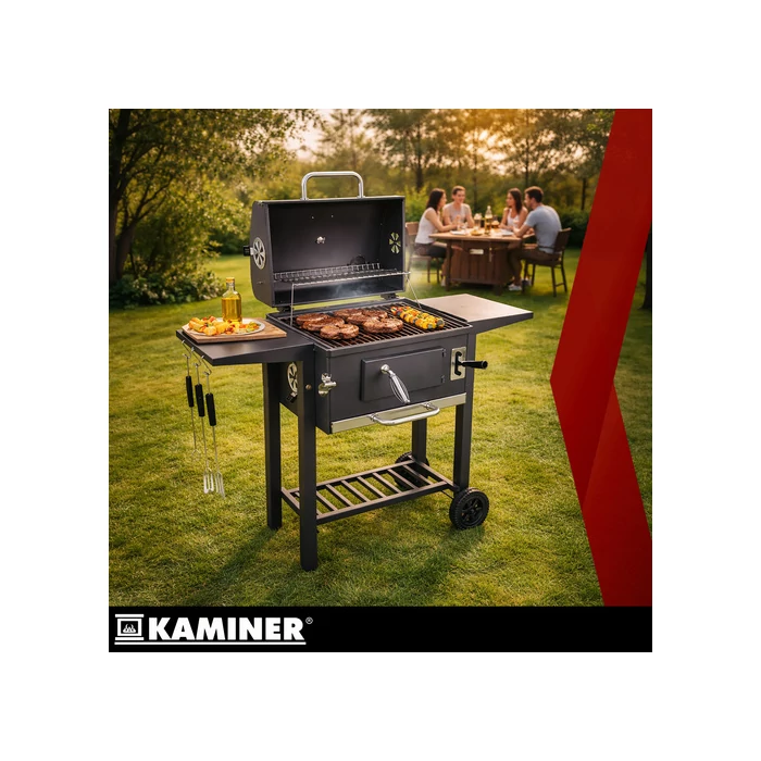 Kerti grill fedővel 105x110x50cm 