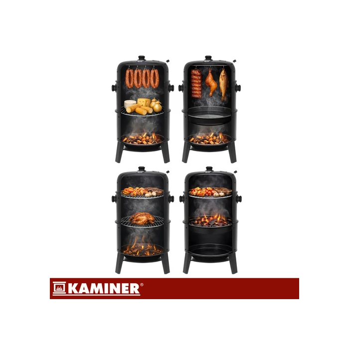 Kerti grillsütő-füstölő 44x80x42cm