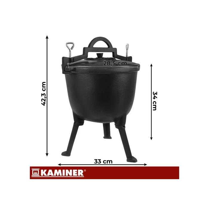 Zománcozott öntöttvas bogrács 8 L