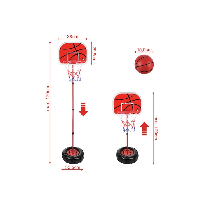Kosárlabdapalánk állítható állvánnyal