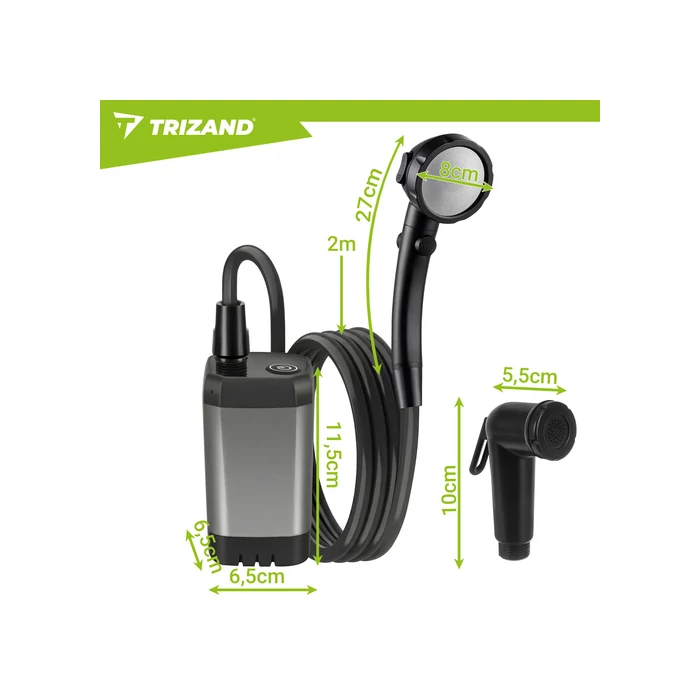 Akkumulátoros kemping zuhany 6000mAh