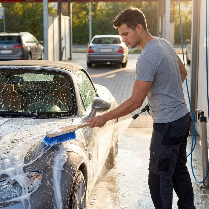 Mosókefe / hókefe, fa nyél, 475 x 45 mm