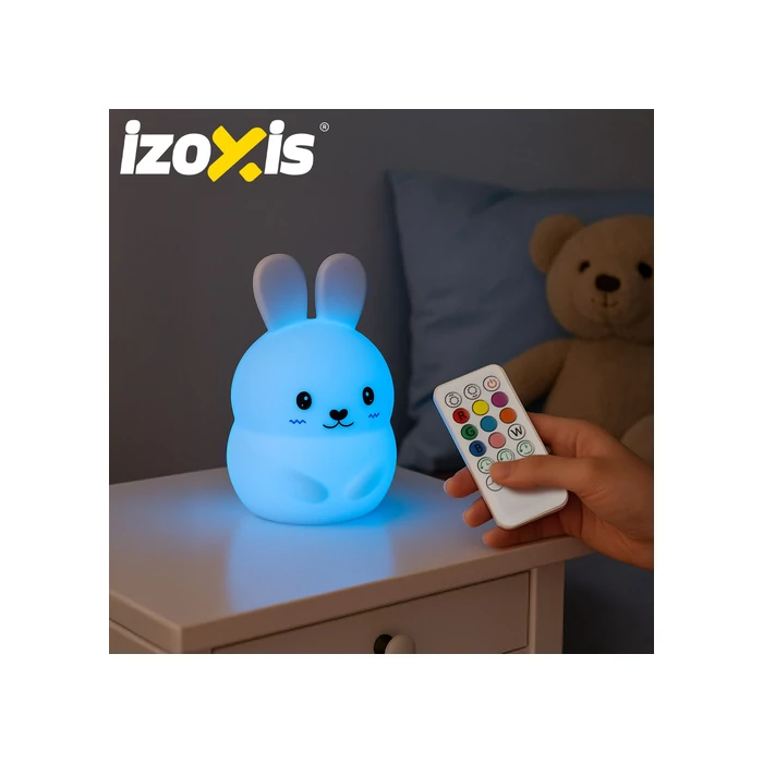 RGB éjjeli lámpa távirányítóval - nyúl