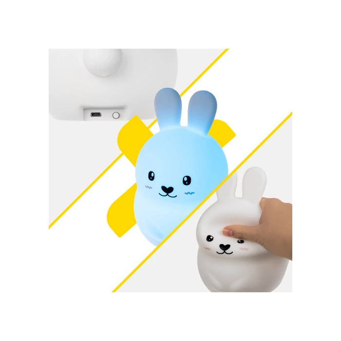 RGB éjjeli lámpa távirányítóval - nyúl