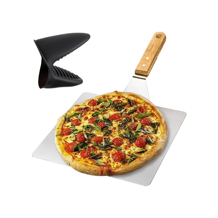 Pizzalapát szilikon fogóval