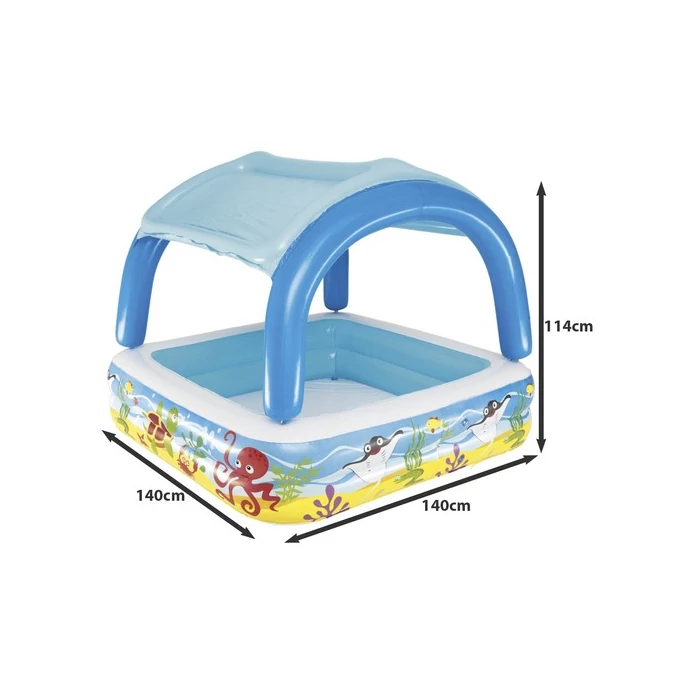 BESTWAY 52192 Gyermek felfújható medence árnyékoló tetővel