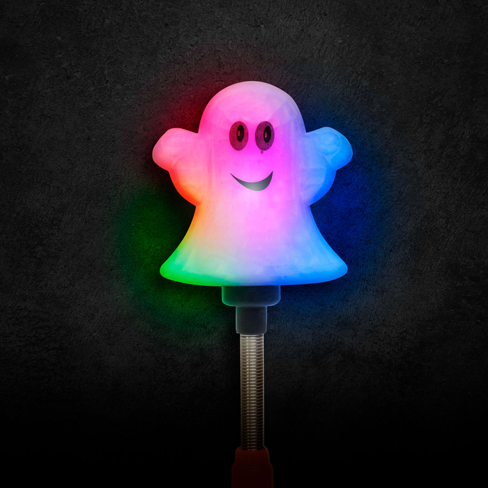 Halloween-i LED lámpa (rugós szellem, elemes)