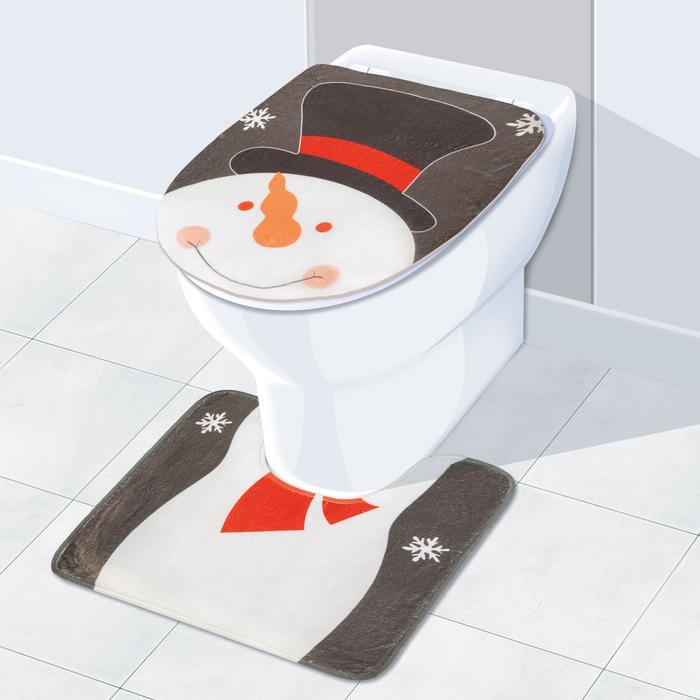 Karácsonyi WC ülőke dekor (hóember mintával)