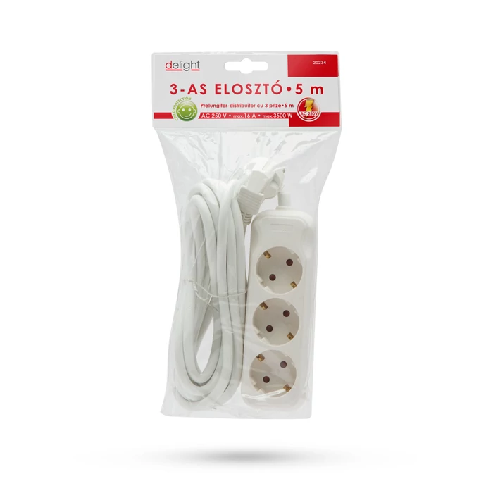 3-as elosztó (250 V 10 / 16 A, 5 méter)