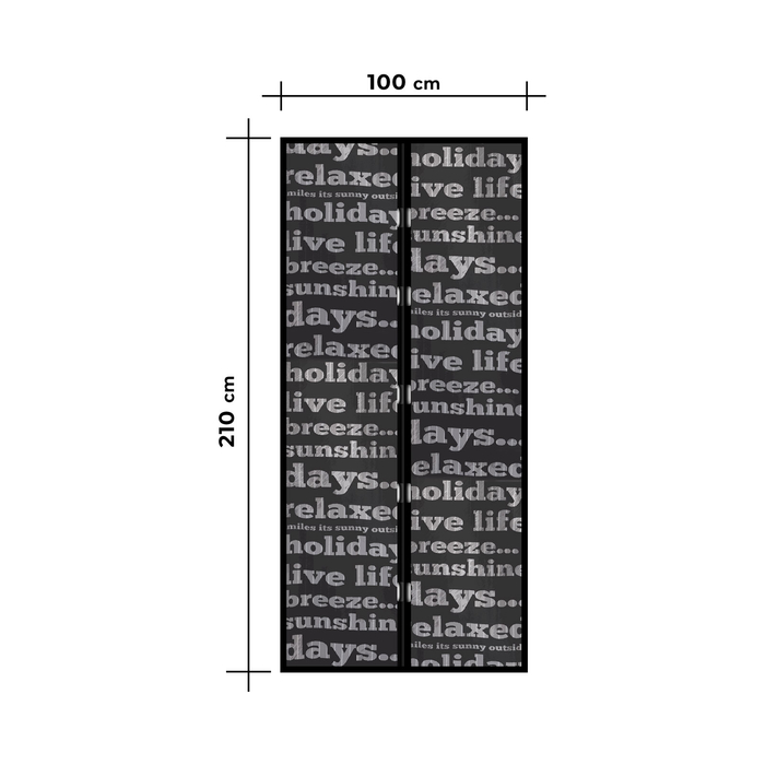 Mágneses szúnyogháló függöny ajtóra (100 x 210 cm, feliratos)