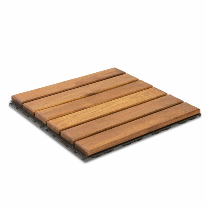 Fa padlóburkolat (6 léces, 30 x 30 cm, világosbarna, 6 db / csomag)