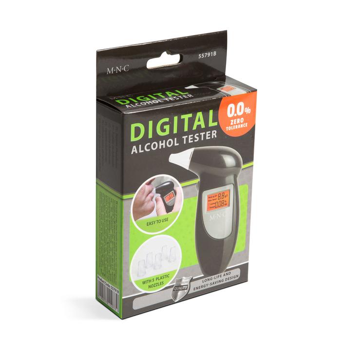 Digitális alkoholszonda kijelzővel (kulcskarikával és 5 fúvókával)