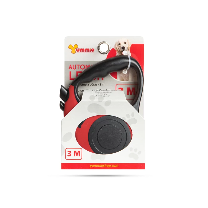 Automata póráz (3 m, piros)