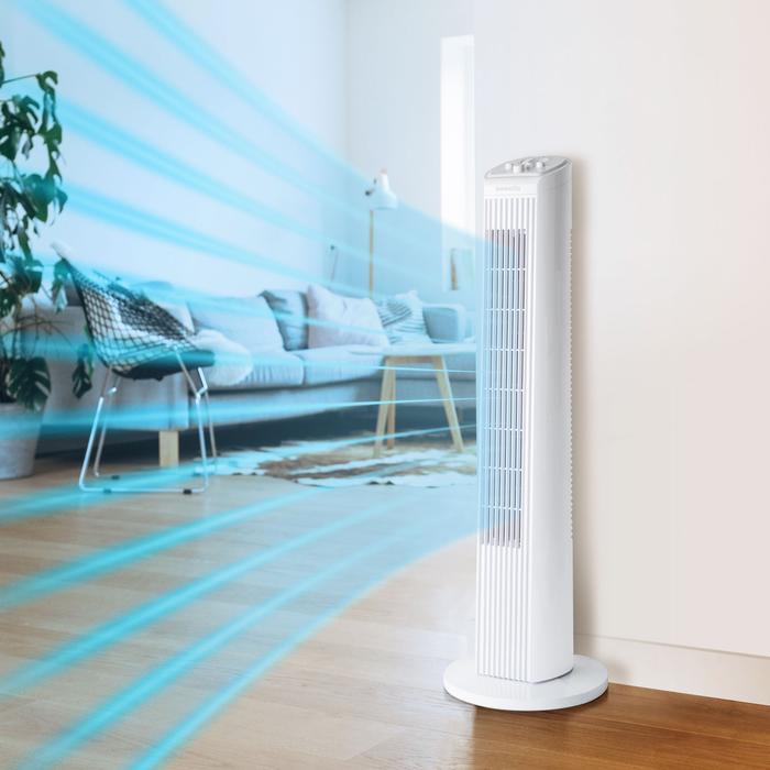 Oszlopventilátor (220-240V, 45 W, fehér)