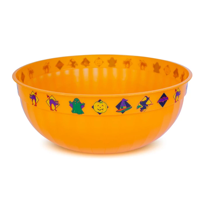 Kínálótál - narancssárga - műanyag - 30 x 12 cm