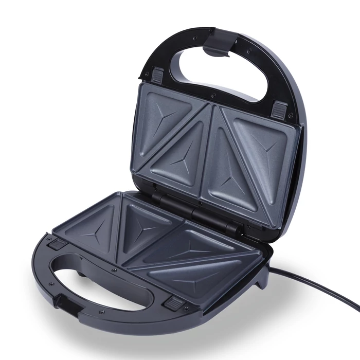 Szendvicssütő 3 az 1-ben (800W, ezüst/fekete)