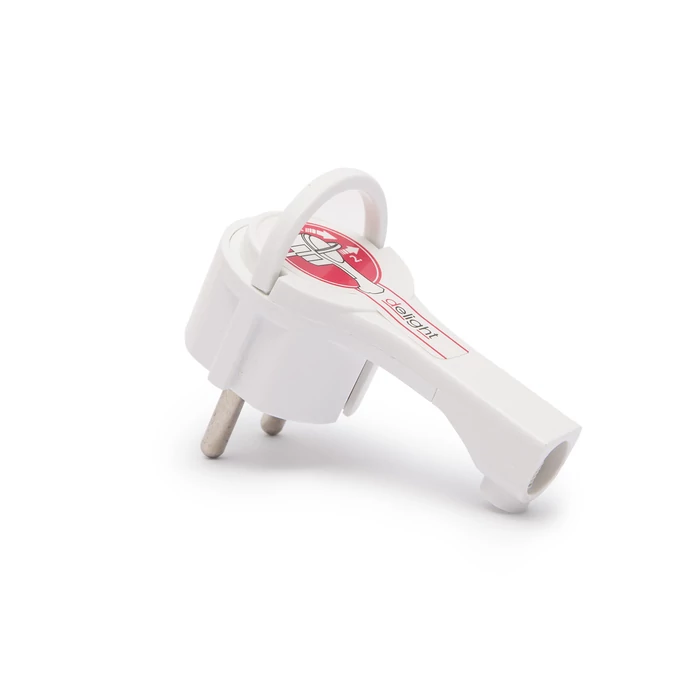 Lengő dugó, 250V~50Hz / 16A, fehér, 90°-os