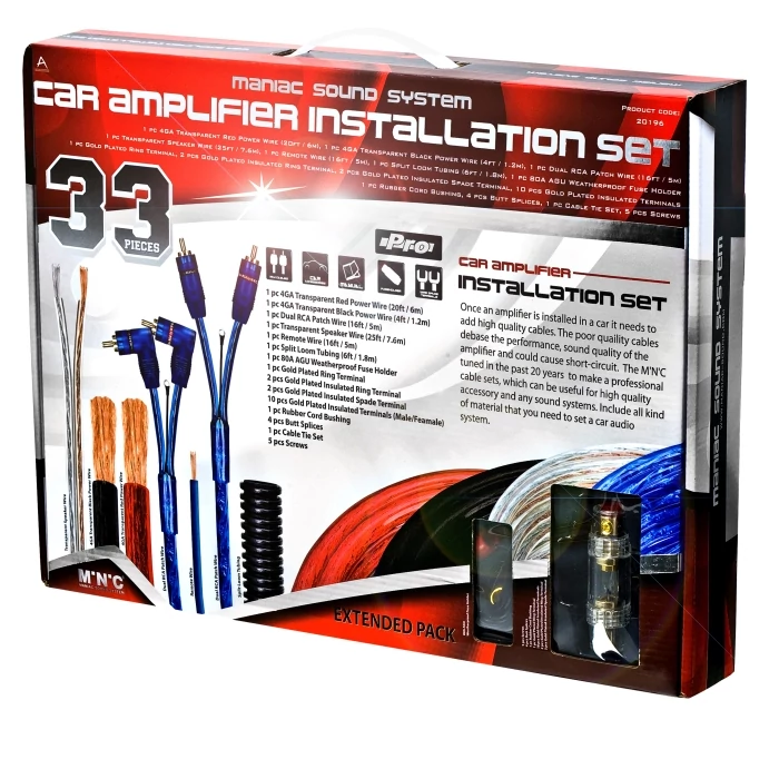 Autó Hi-Fi kábelszett, 33 db-os