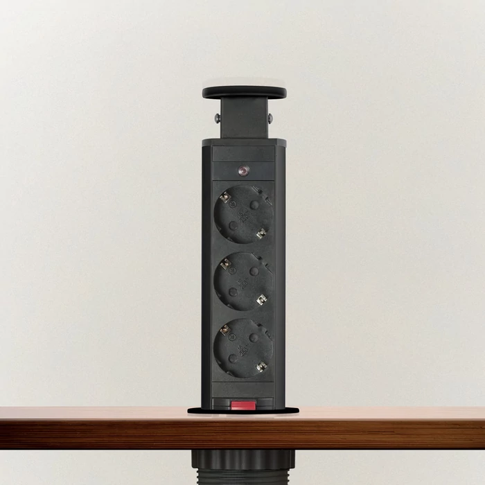 Rejtett elosztó, 3-as, matt fekete