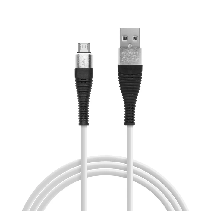 Adatkábel - microUSB , szilikon bevonat, 4 szín - 2 m