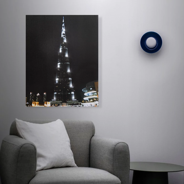 LED-es fali hangulatkép - "Burj Khalifa" - 2 x AA, 38 x 48 cm